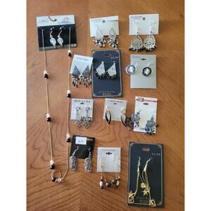 Vintage 90s Y2K Earrings 12 Lot Bundle Dangle Whimsigoth Boho Celestial Goth